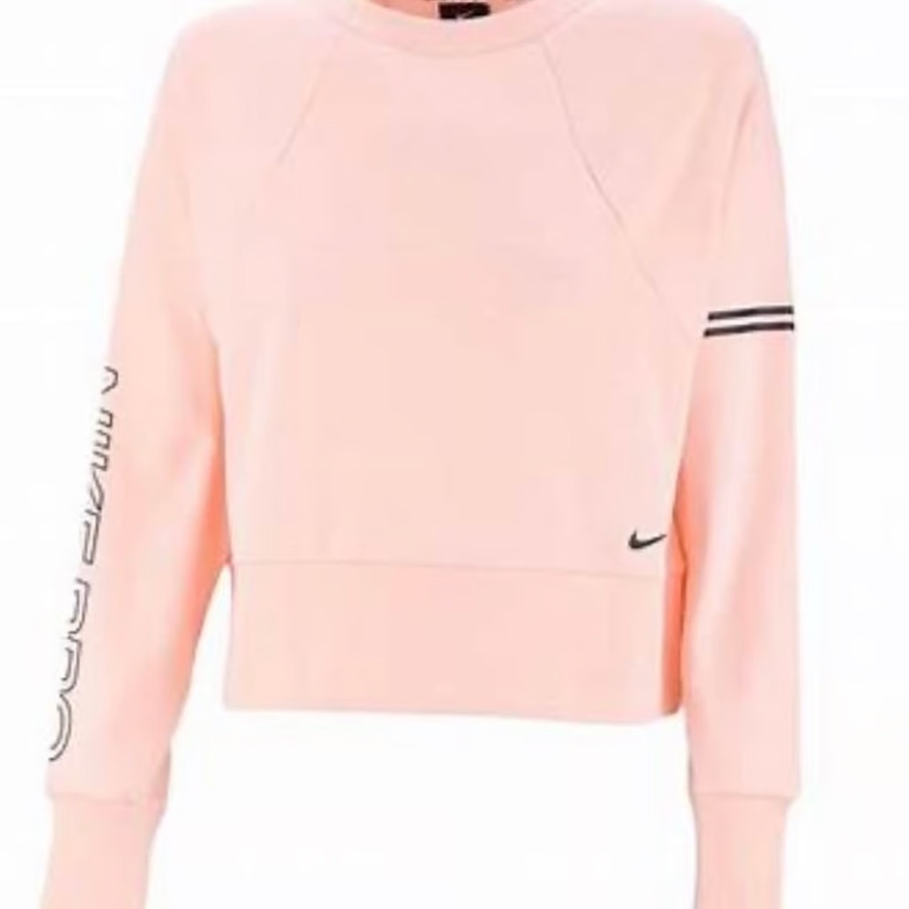 Nike Pro Dri Fit Pink Cropped Sweatshirt